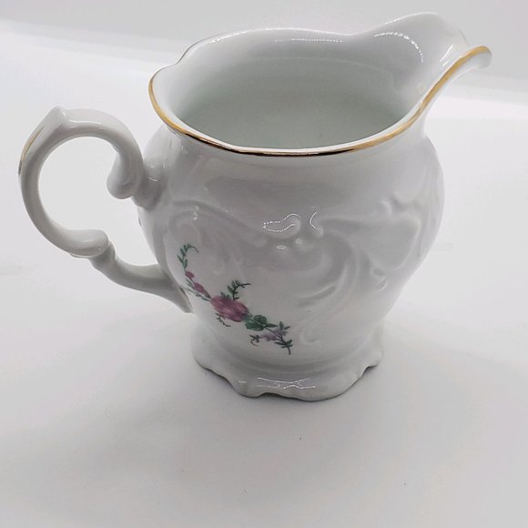 Vintage China Royal Kent Collection Poland Bavarian Rose Sugar Bowl & Creamer - Picture 9 of 13
